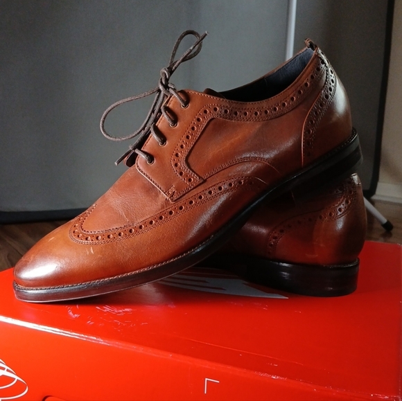 Cole Haan Other - Cole Haan Wingtip Oxford Light‎ Brown Leather Dress Shoes C30100 Mens Size 11 M